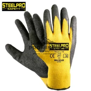 GUANTE MULTIFLEX LATEX DE COLOR AMARILLO STEELPRO